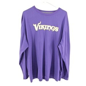 Nike Dri Fit Minnesota Vikings Shirt XXL Purple Long Sleeve NFL Football Mens